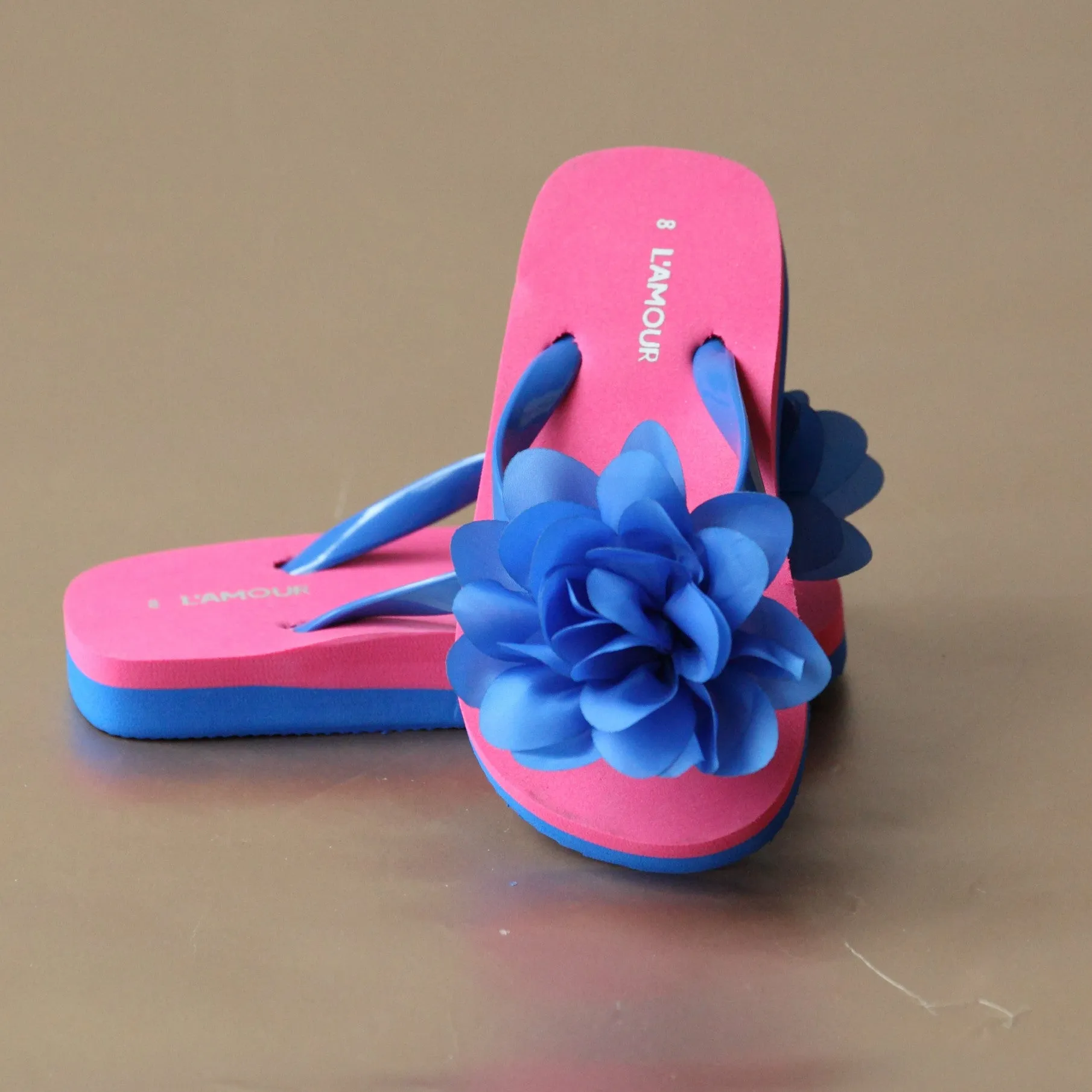 L'Amour Girls Petal Flip Flop Sandal