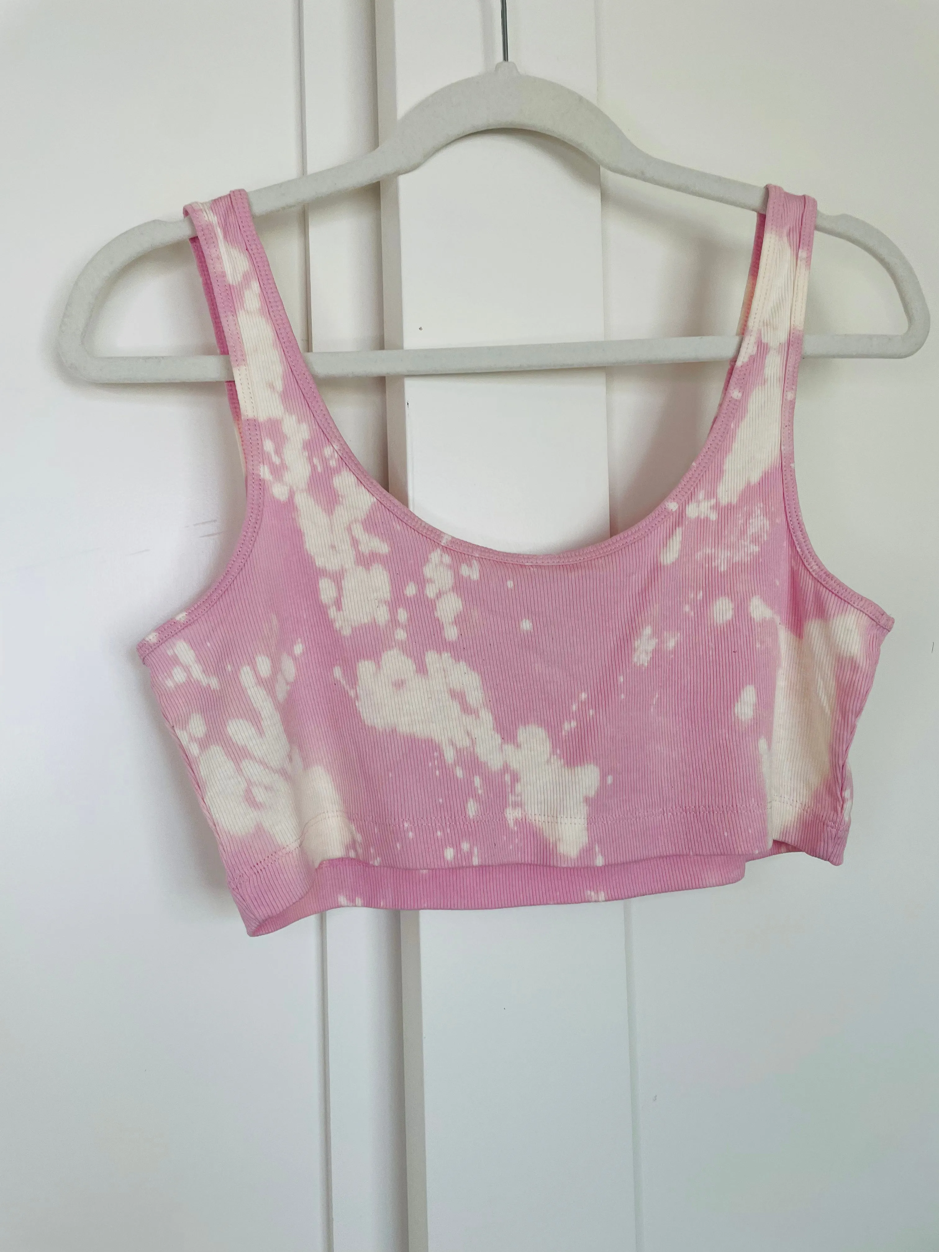 Large Barbie Pink Crop Tanks