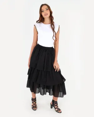 Layered Cotton Skirt