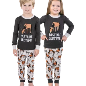 Lazy One Kid's Grey Pasture Bedtime Pajamas
