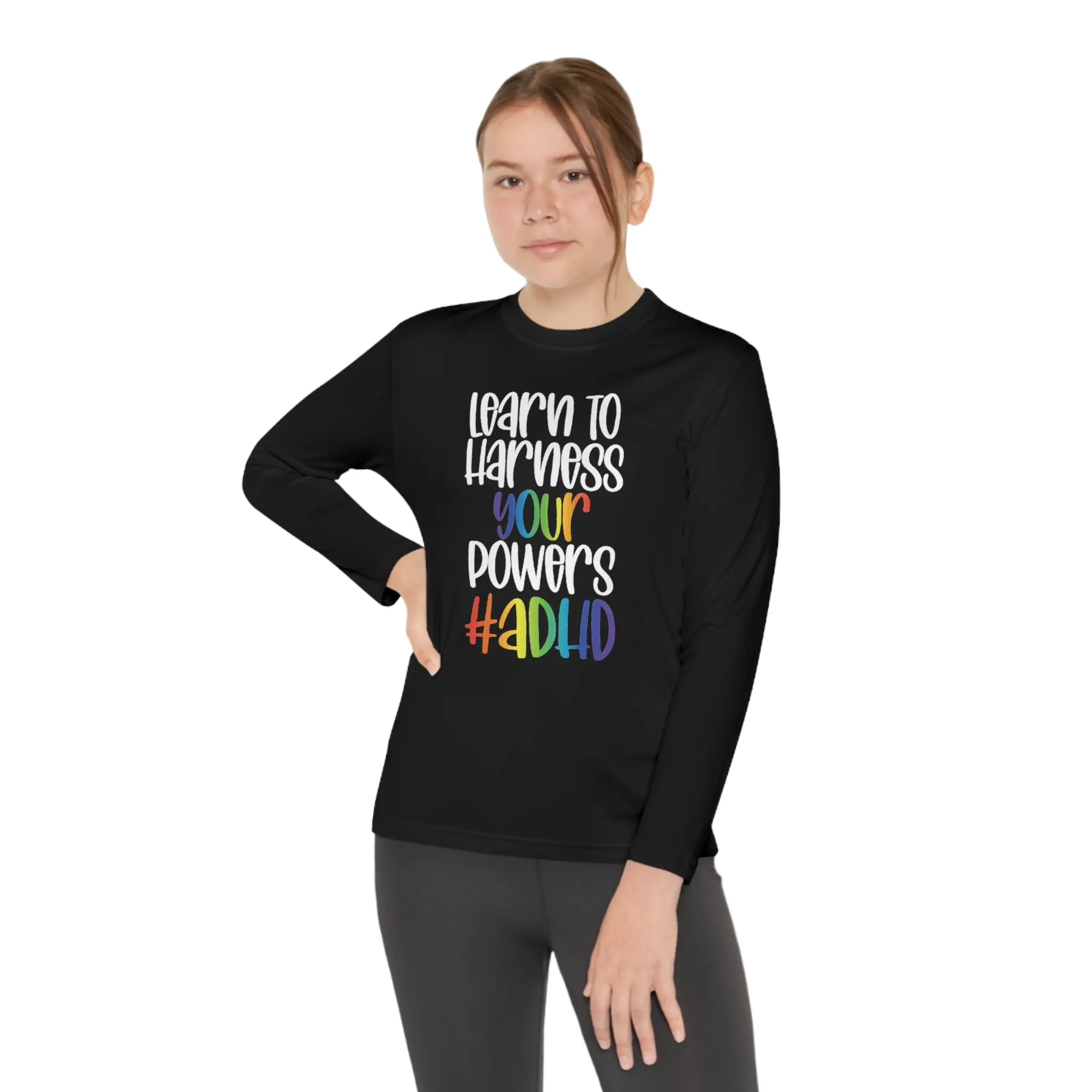 Learn to harness your powers Youth Long Sleeve Competitor Tee