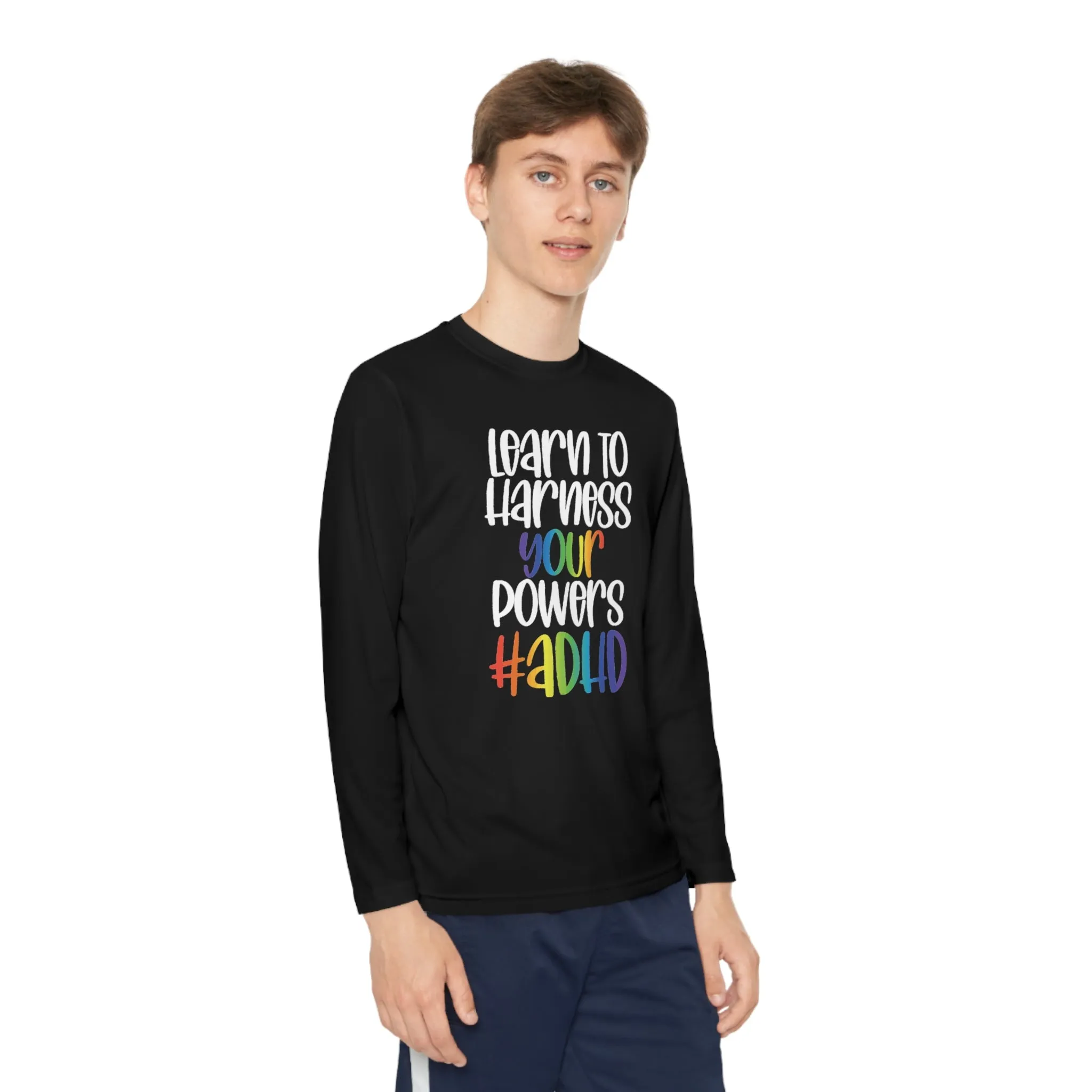 Learn to harness your powers Youth Long Sleeve Competitor Tee