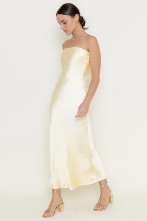 Lemon Maxi Slip Dress