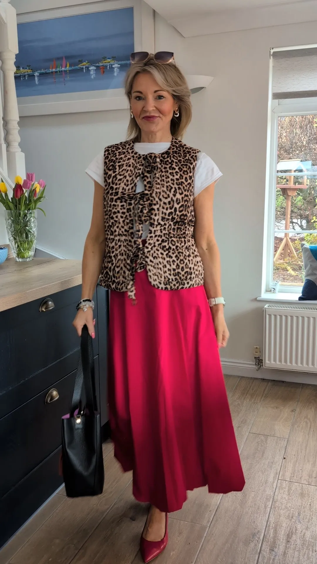 Leopard Lara Quilted Bow Tie Waistcoat
