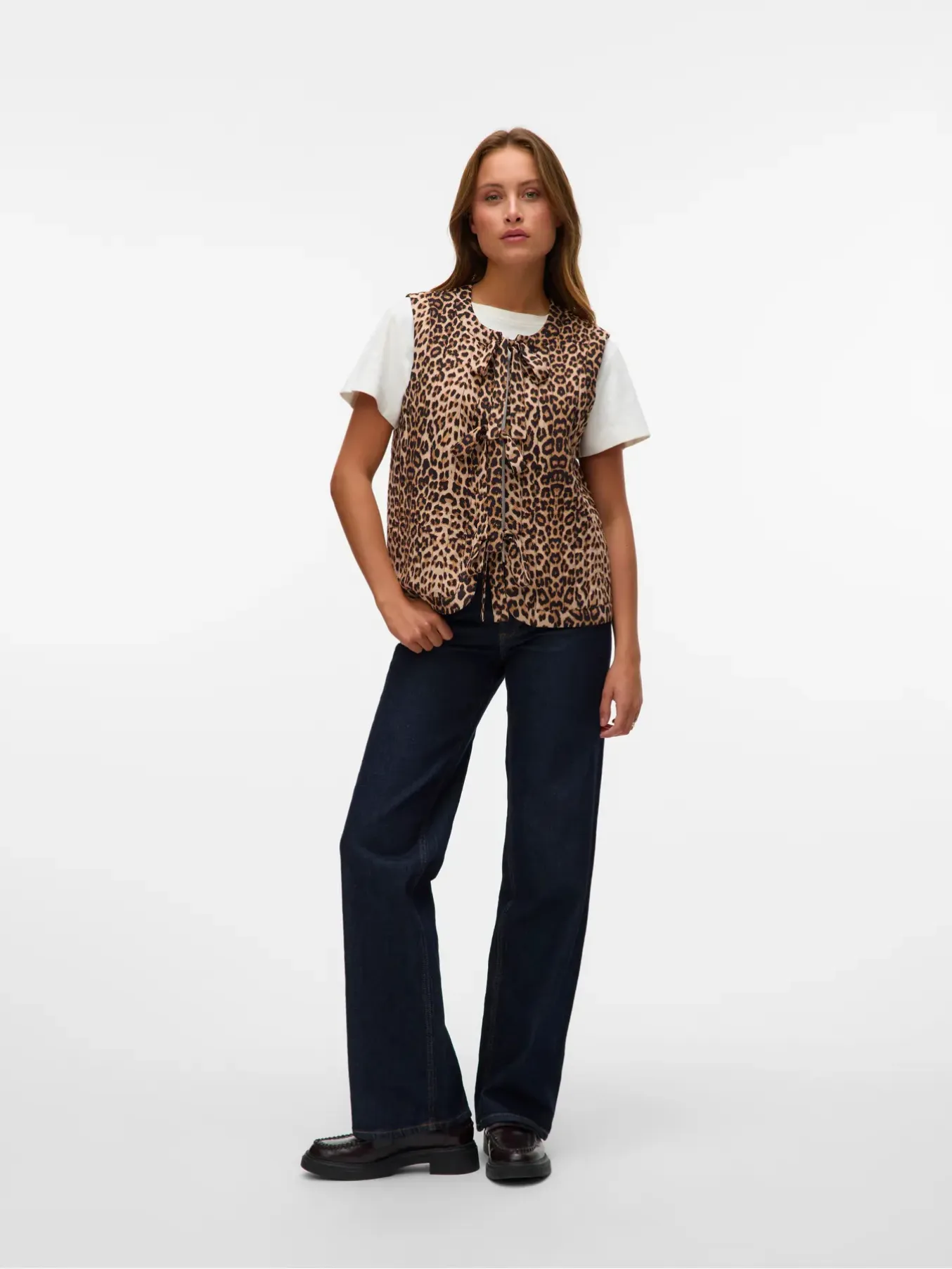 Leopard Lara Quilted Bow Tie Waistcoat