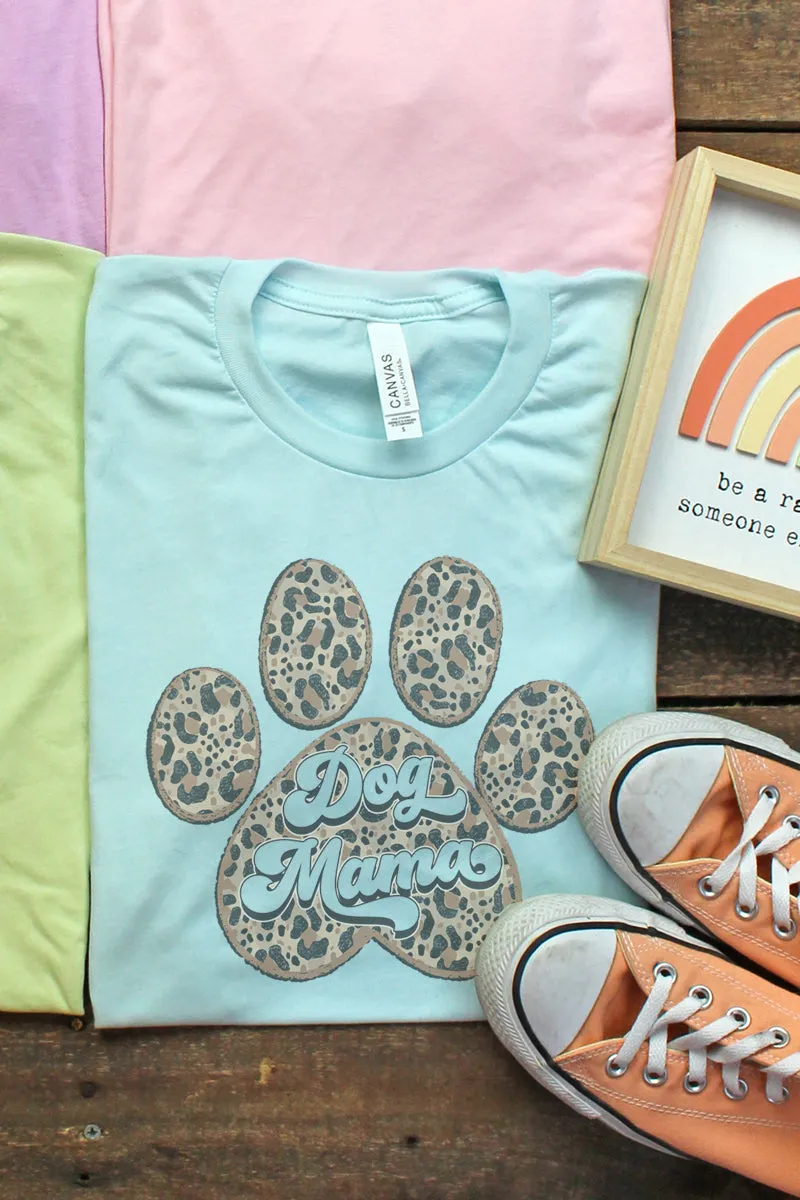 Leopard Paw Dog Mama Tri-Blend Short Sleeve Tee