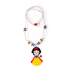Lilies & Roses Cute Doll Necklace - Doll with Apple