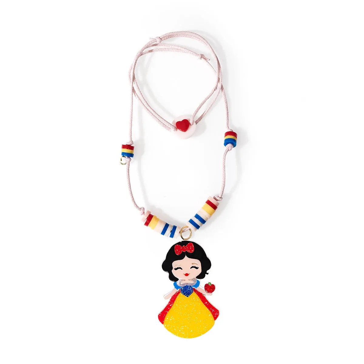 Lilies & Roses Cute Doll Necklace - Doll with Apple