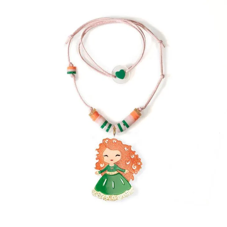 Lilies & Roses Cute Doll Necklace - Doll with Bow & Arrow