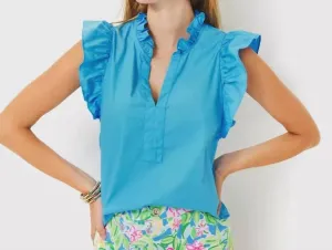 Lilly Pulitzer - Klaudie Ruffle Sleeve Cotton Top