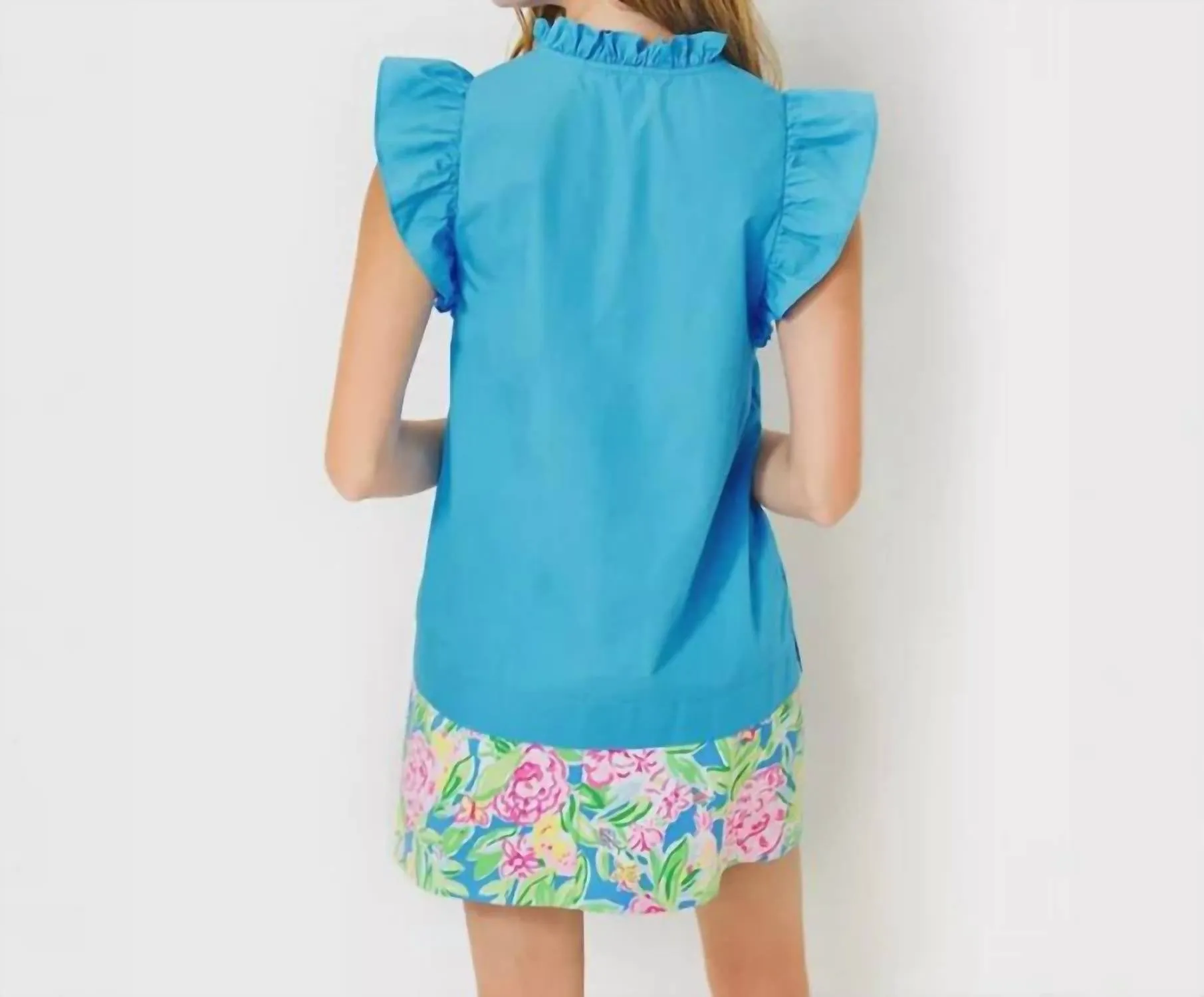 Lilly Pulitzer - Klaudie Ruffle Sleeve Cotton Top