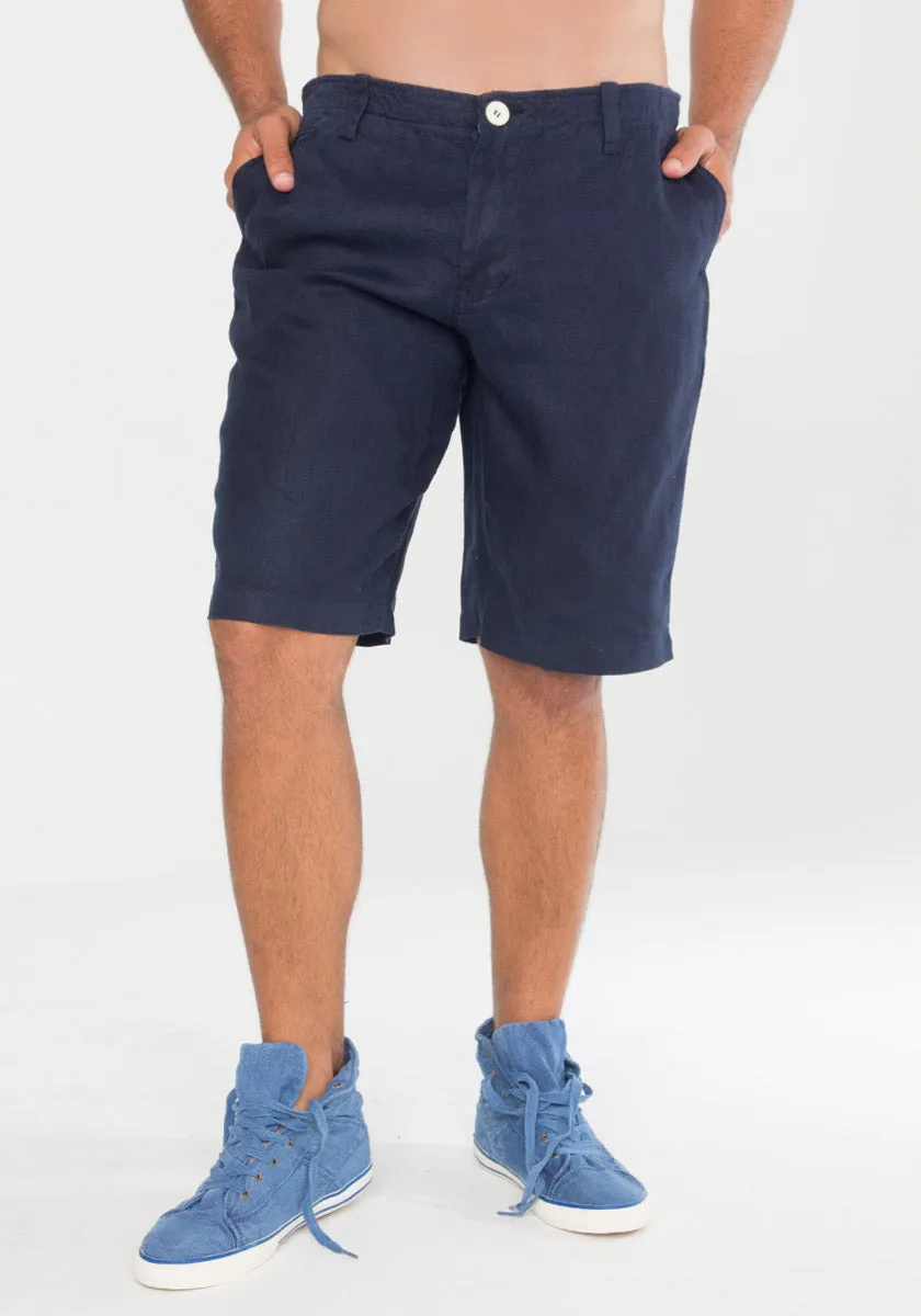 Linen Classic Shorts With Pockets