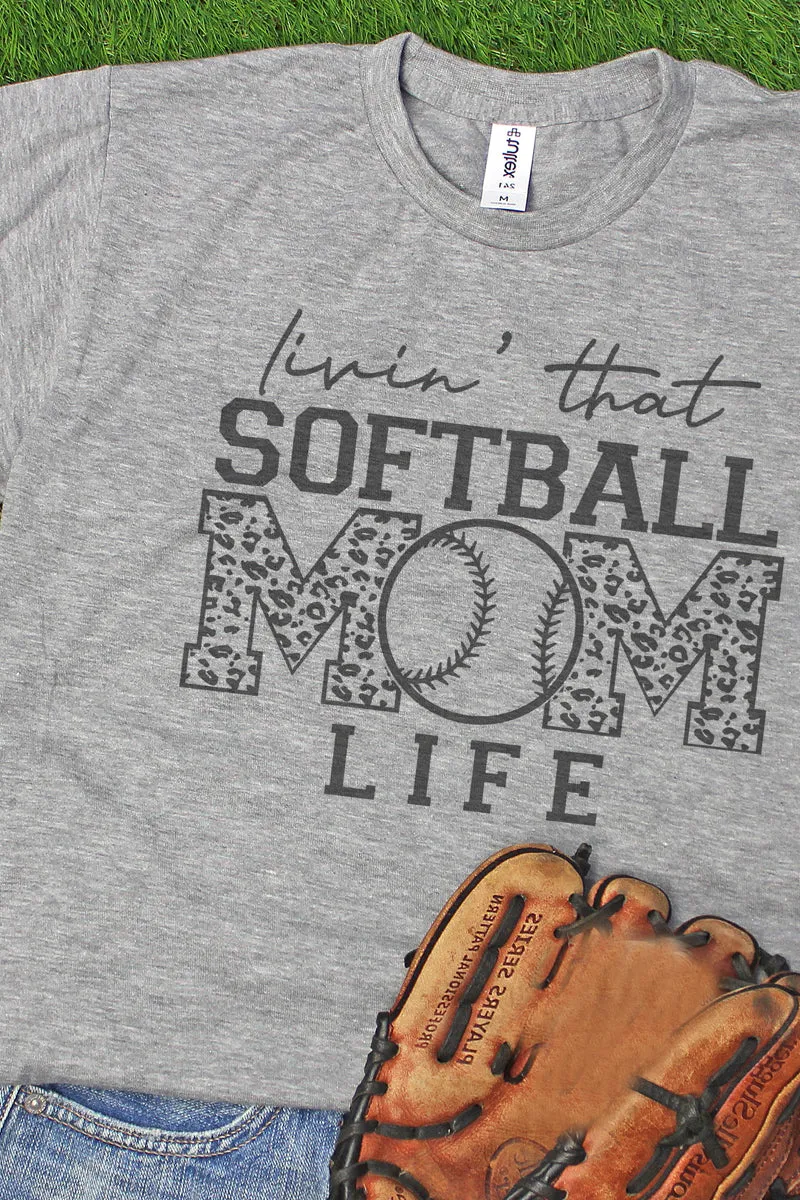 Livin' That Softball Mom Life Unisex Poly-Rich Blend Tee