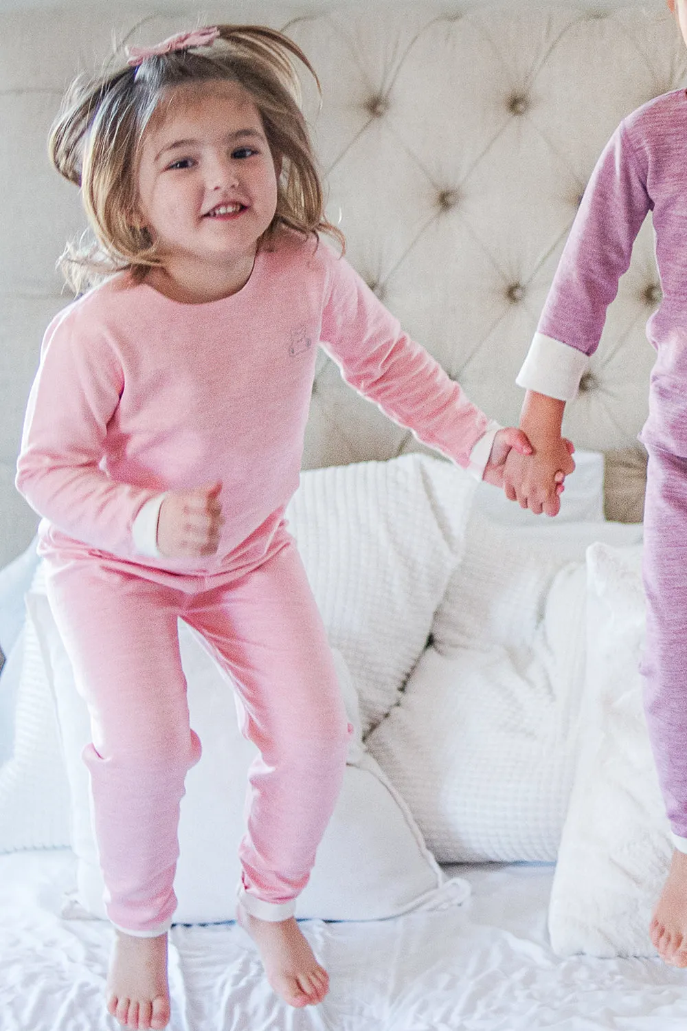 Long Sleeve Pajama in Soft Pink