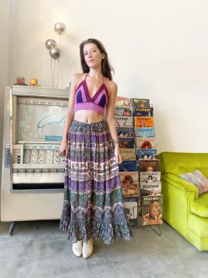 Luna Long Skirt in Green