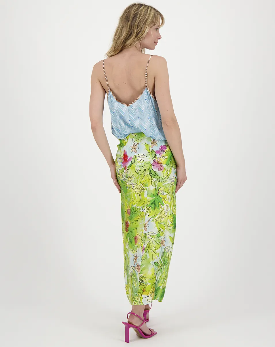 Luna Pura Vida Tie Front Skirt