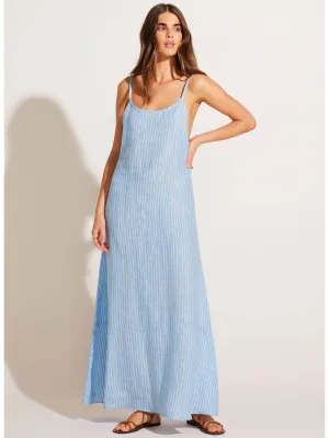 Mari Maxi Dress in Summer Stripe Linen
