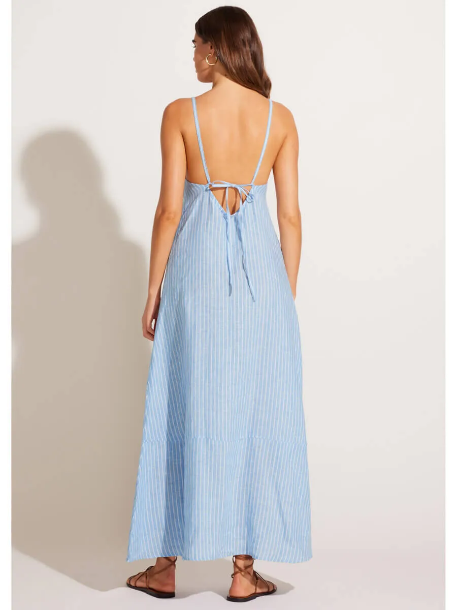 Mari Maxi Dress in Summer Stripe Linen