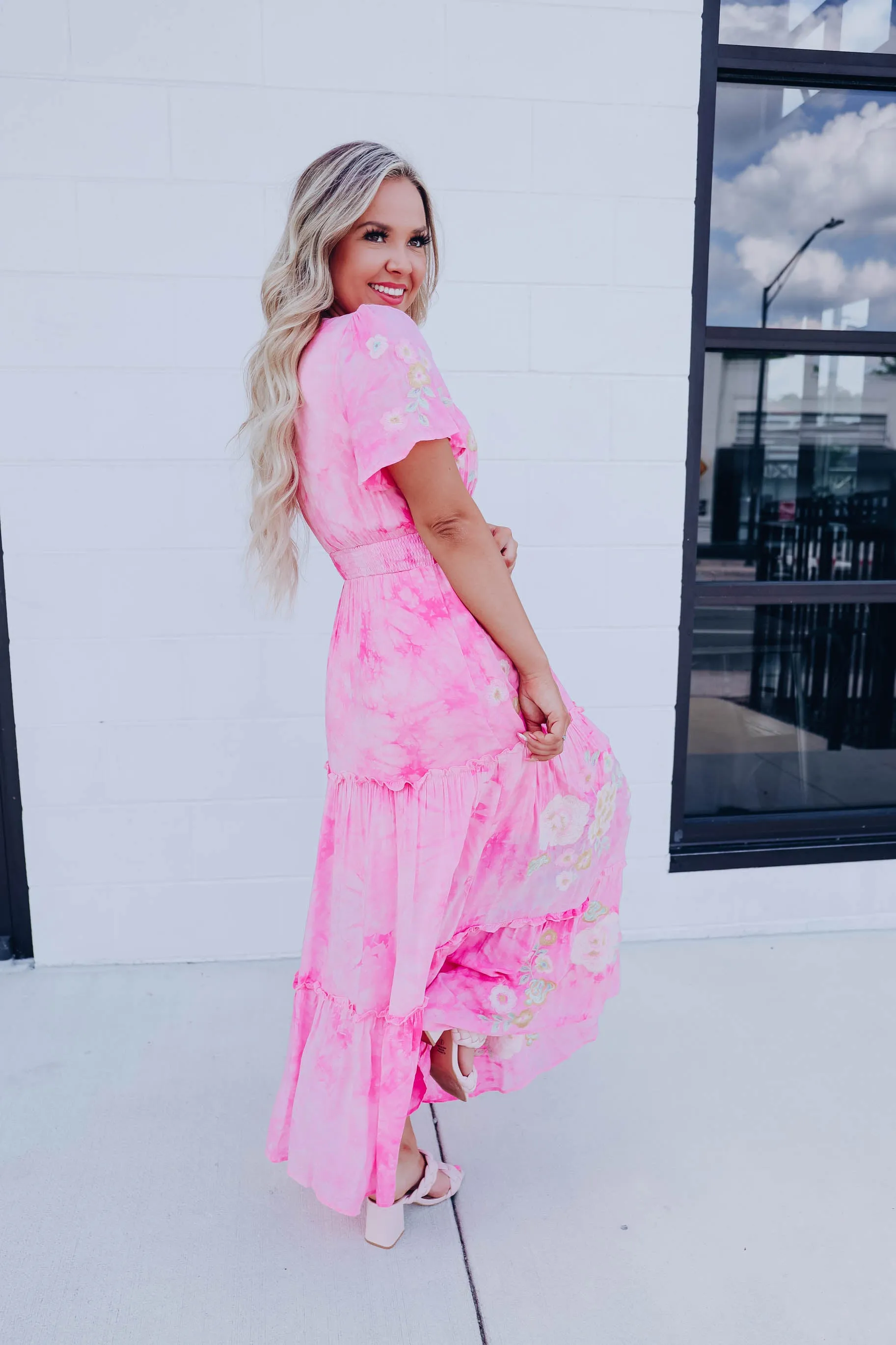 Marisol Floral Maxi Dress - Pink