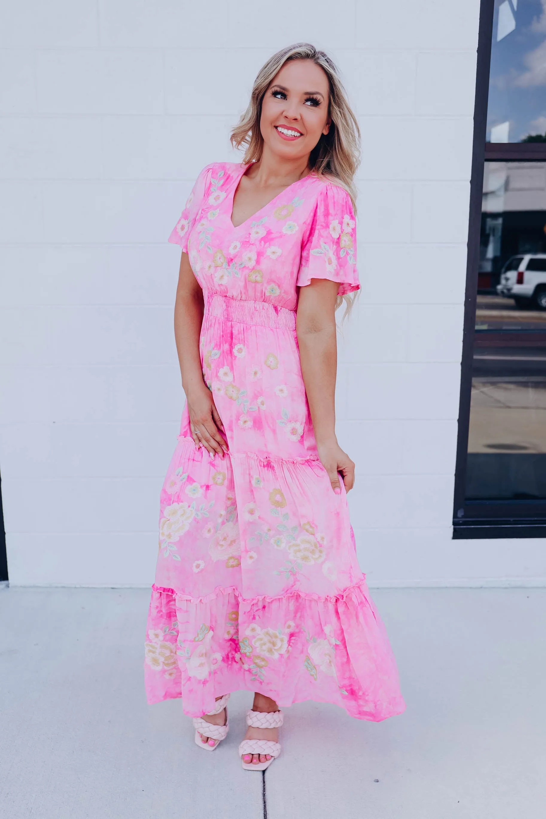 Marisol Floral Maxi Dress - Pink