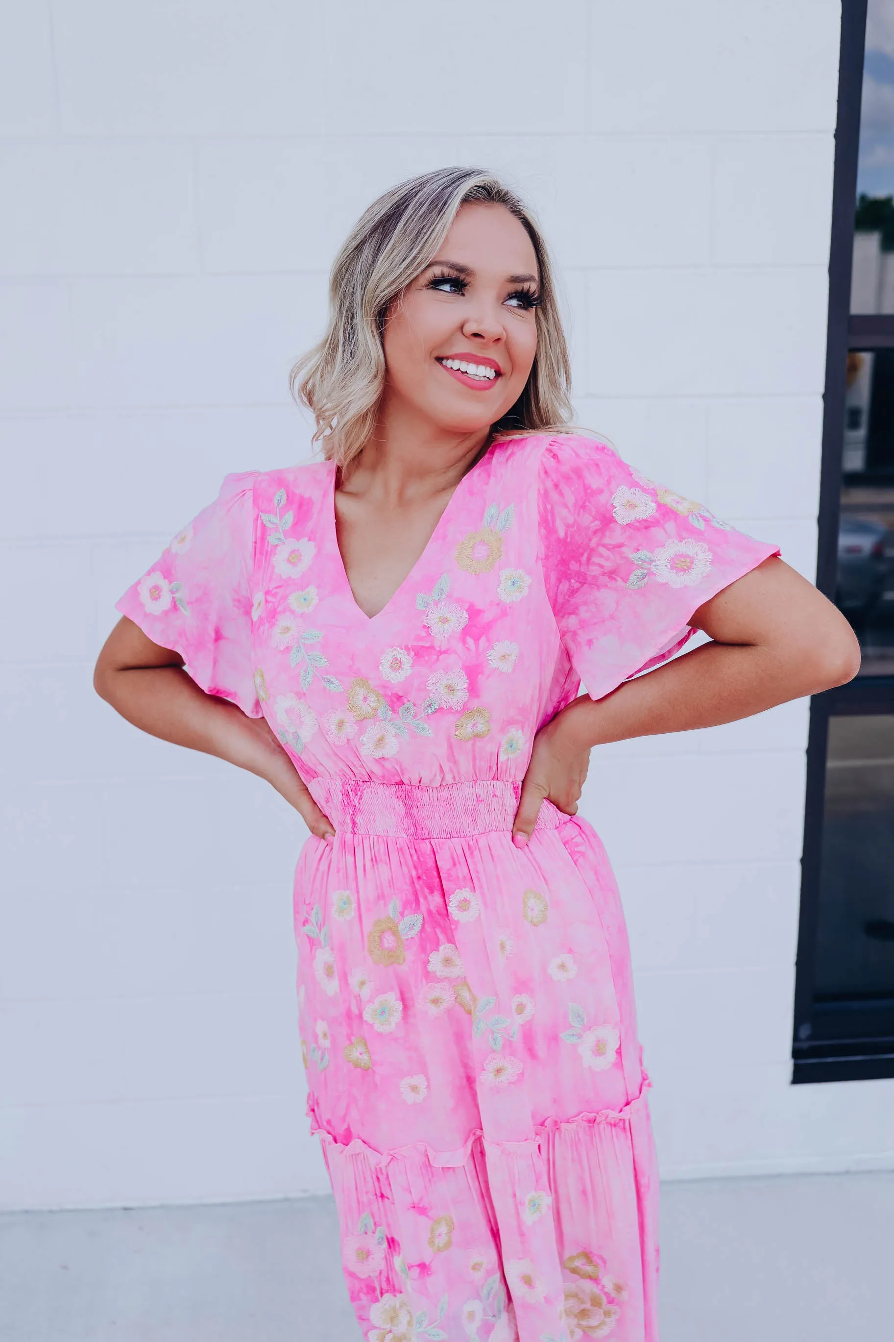 Marisol Floral Maxi Dress - Pink