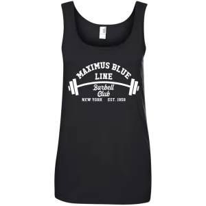 Maximus Blue Line Barbell Club Ladies Ringspun Cotton Tank Top