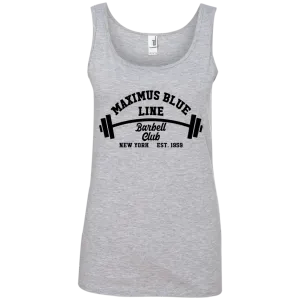 Maximus Blue Line Barbell Club Ladies' Ringspun Cotton Tank Top