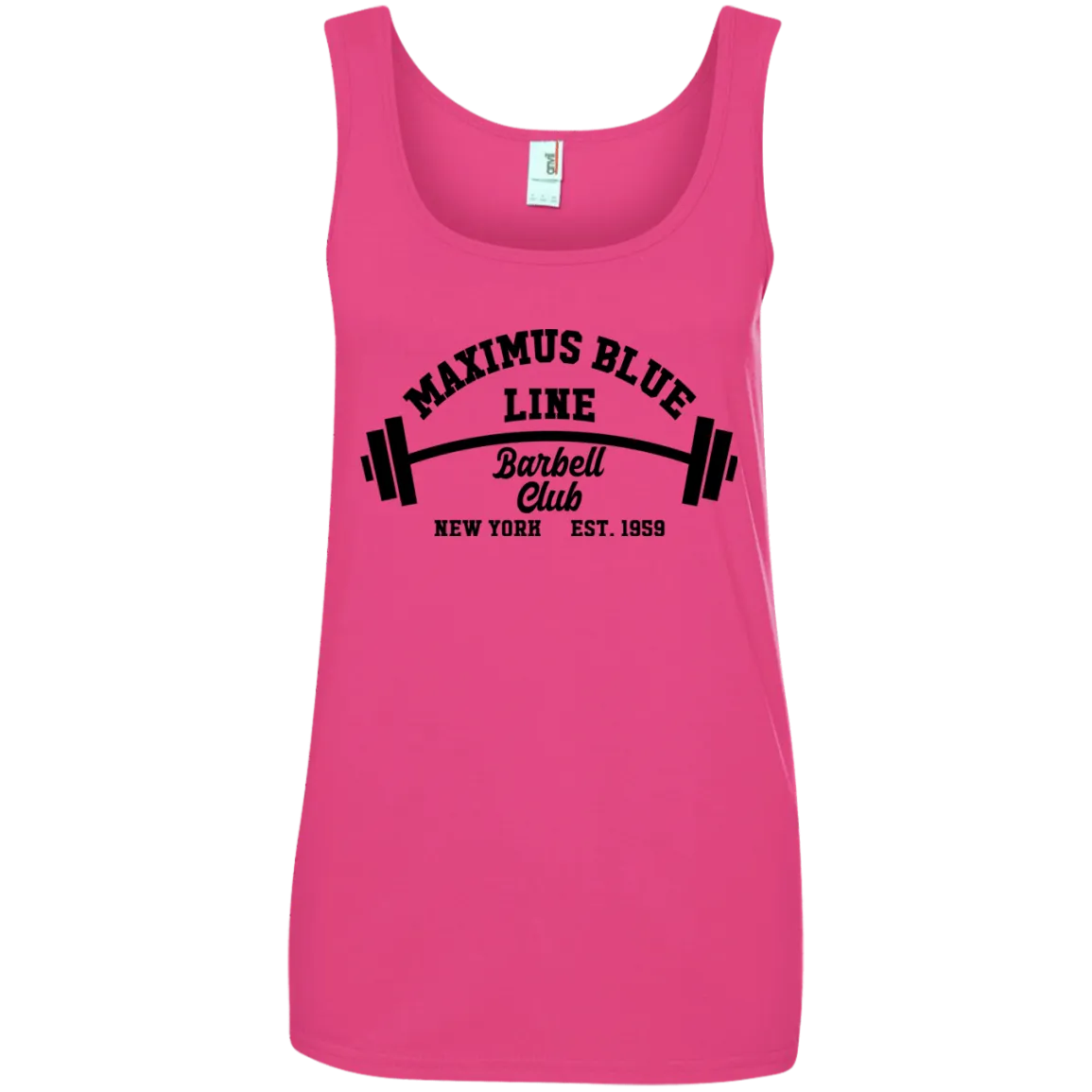Maximus Blue Line Barbell Club Ladies' Ringspun Cotton Tank Top