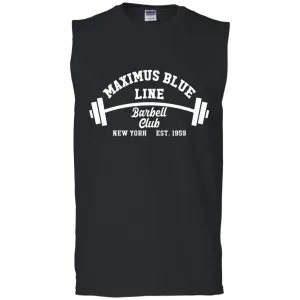 Maximus Blue Line Barbell Club Sleeveless T-Shirt