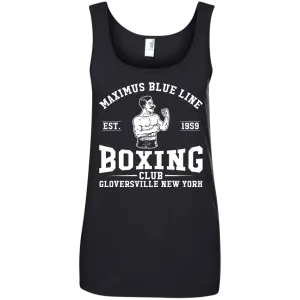 Maximus Blue Line Boxing Club Ladies  Ringspun Cotton Tank Top