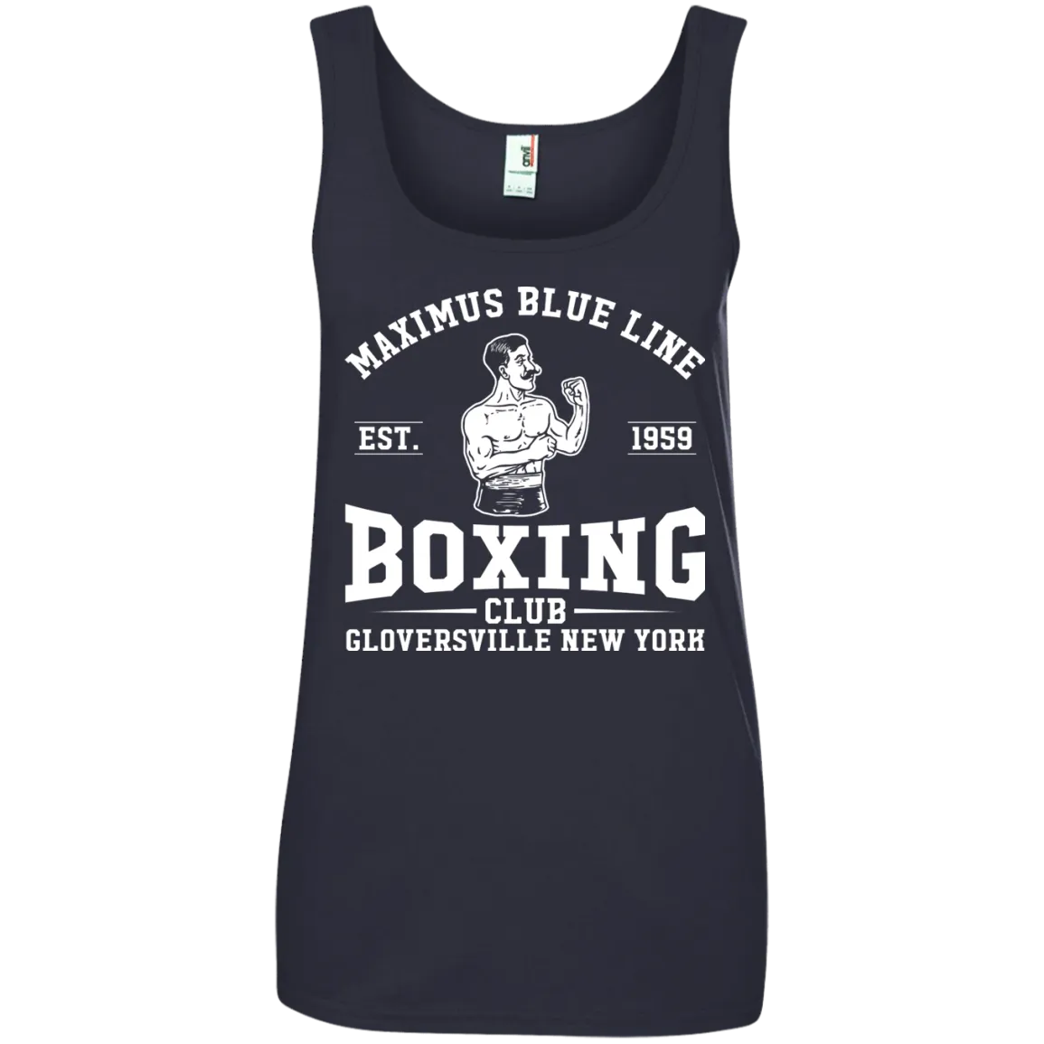 Maximus Blue Line Boxing Club Ladies  Ringspun Cotton Tank Top