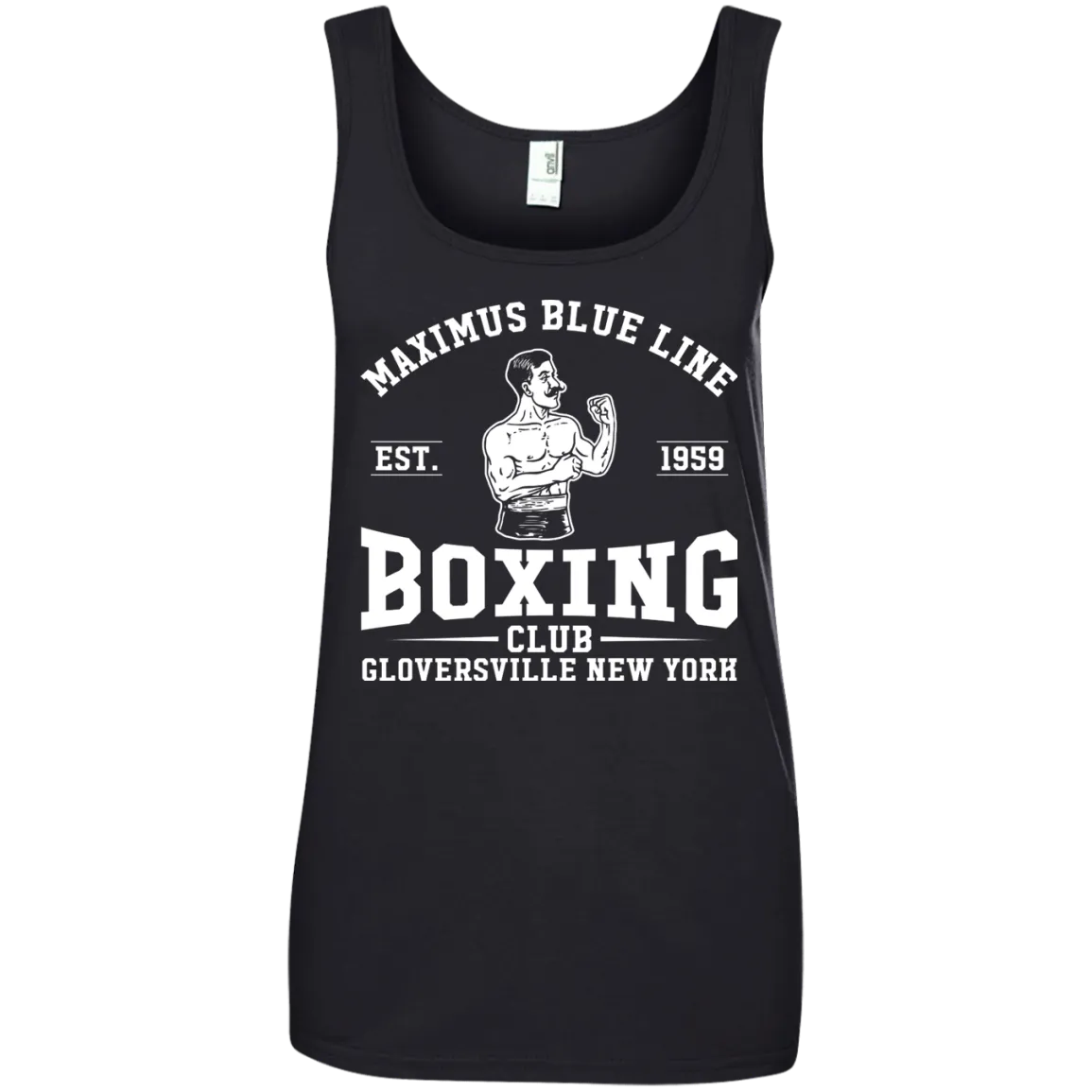 Maximus Blue Line Boxing Club Ladies  Ringspun Cotton Tank Top