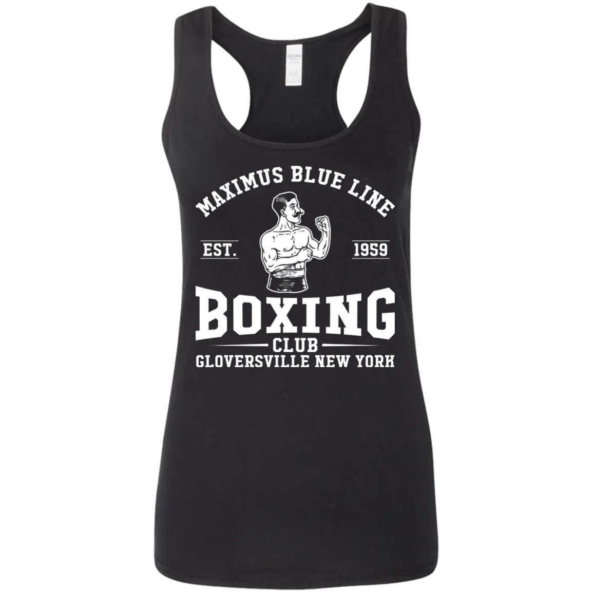 Maximus Blue Line Boxing Club Ladies' Softstyle Racerback Tank