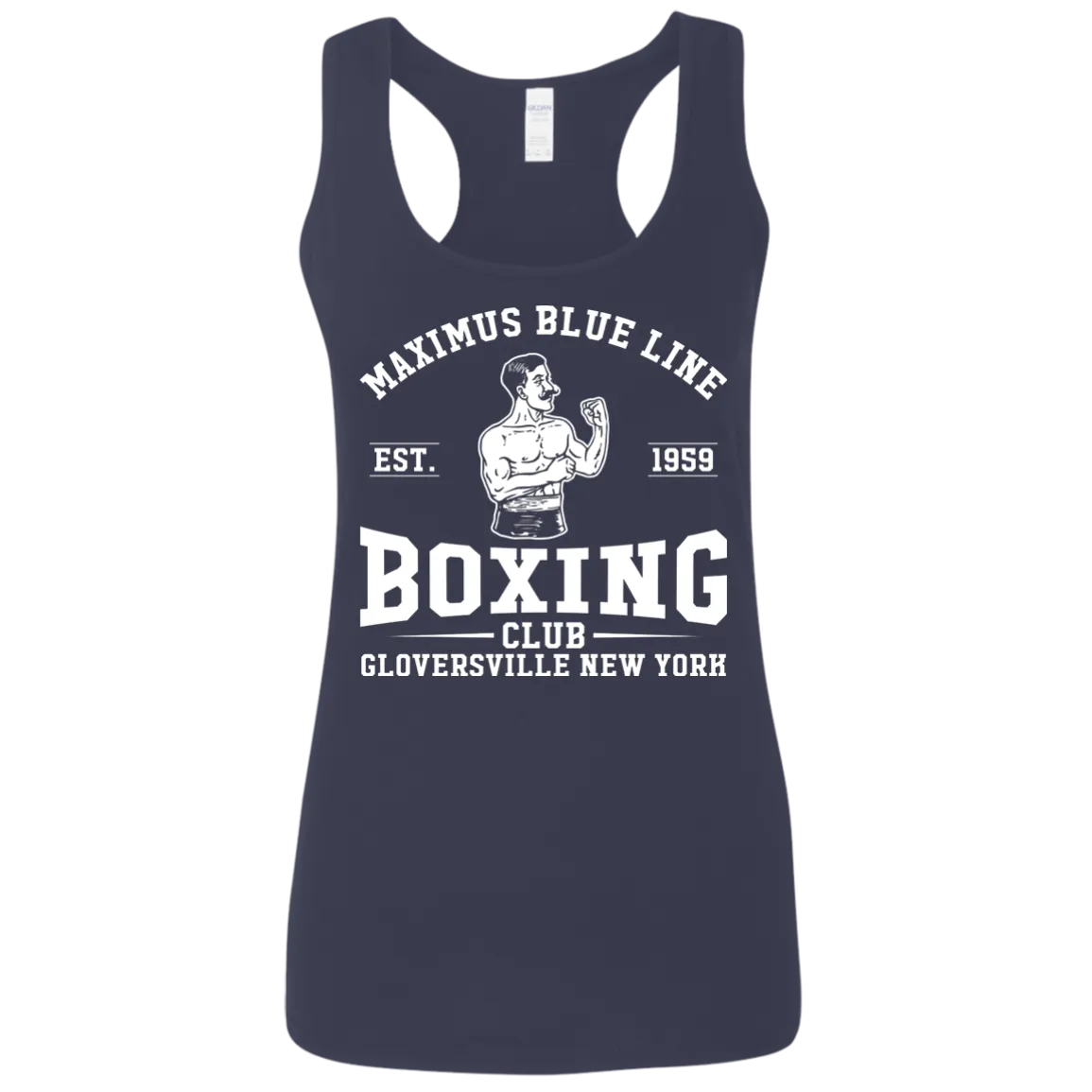 Maximus Blue Line Boxing Club Ladies' Softstyle Racerback Tank
