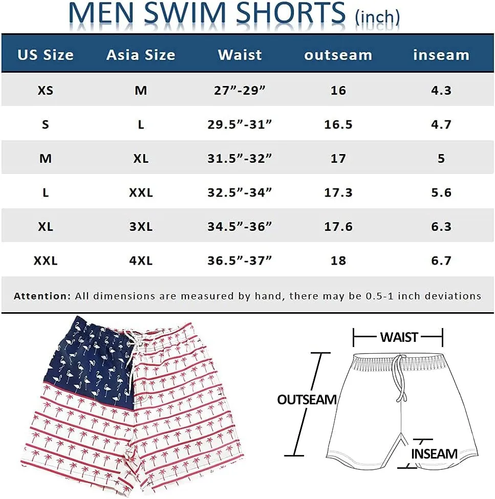 Men's 5 inch Bathing Suits