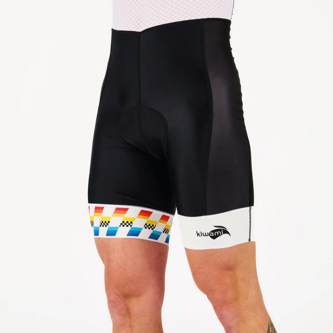 MEN'S AUBISQUE CYCLING BIB FINISHER WHITE