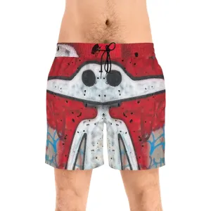 Men's Beachwear Bottoms, Modern Beach-Ready Trunks, Stylish Beach Day Board Shorts, Classic Mid-Length Swim Shorts