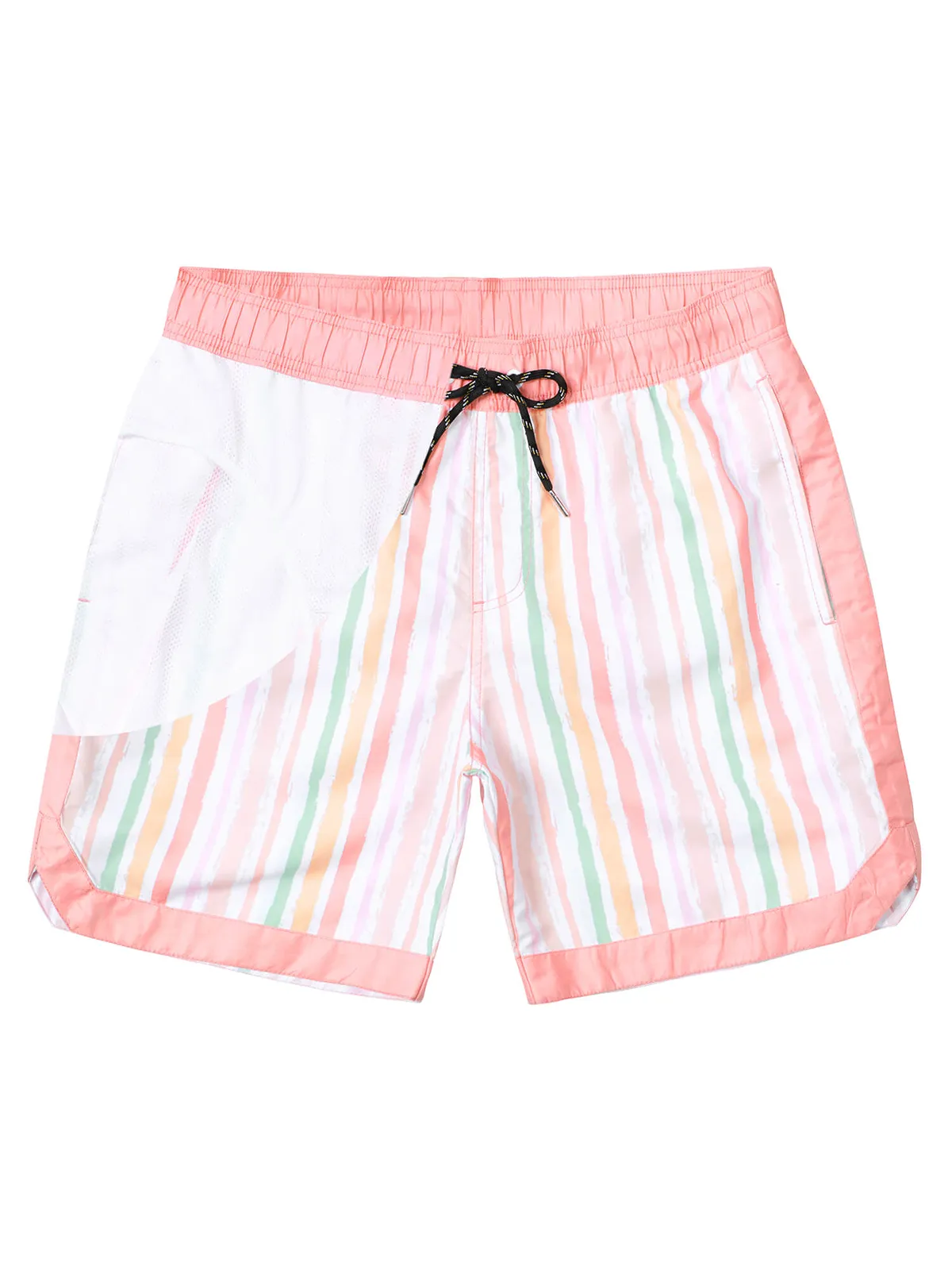 Men's Casual Retro Striped Summer Quick Dry Swimming Trunks