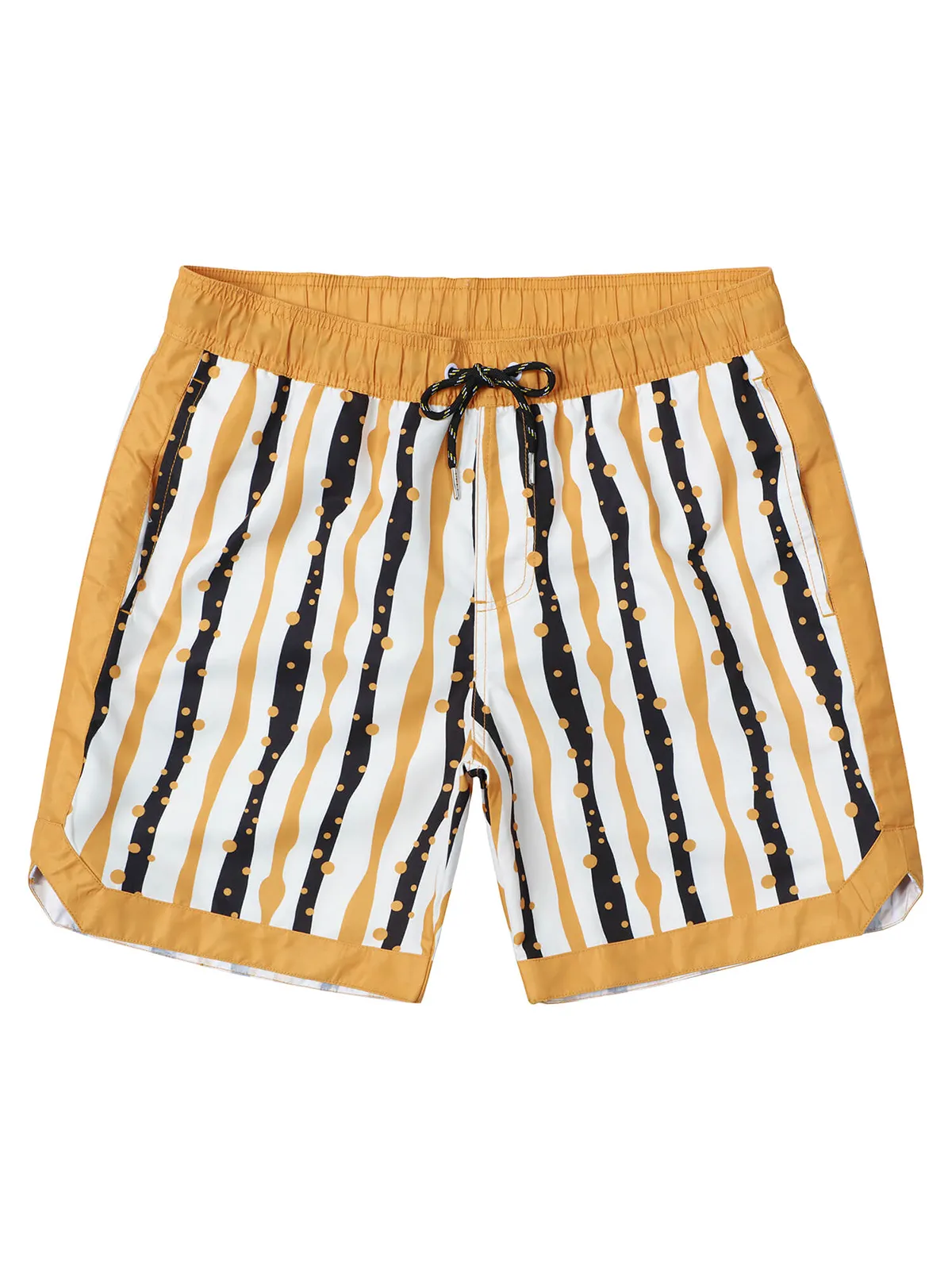 Men's Casual Retro Striped Summer Quick Dry Swimming Trunks
