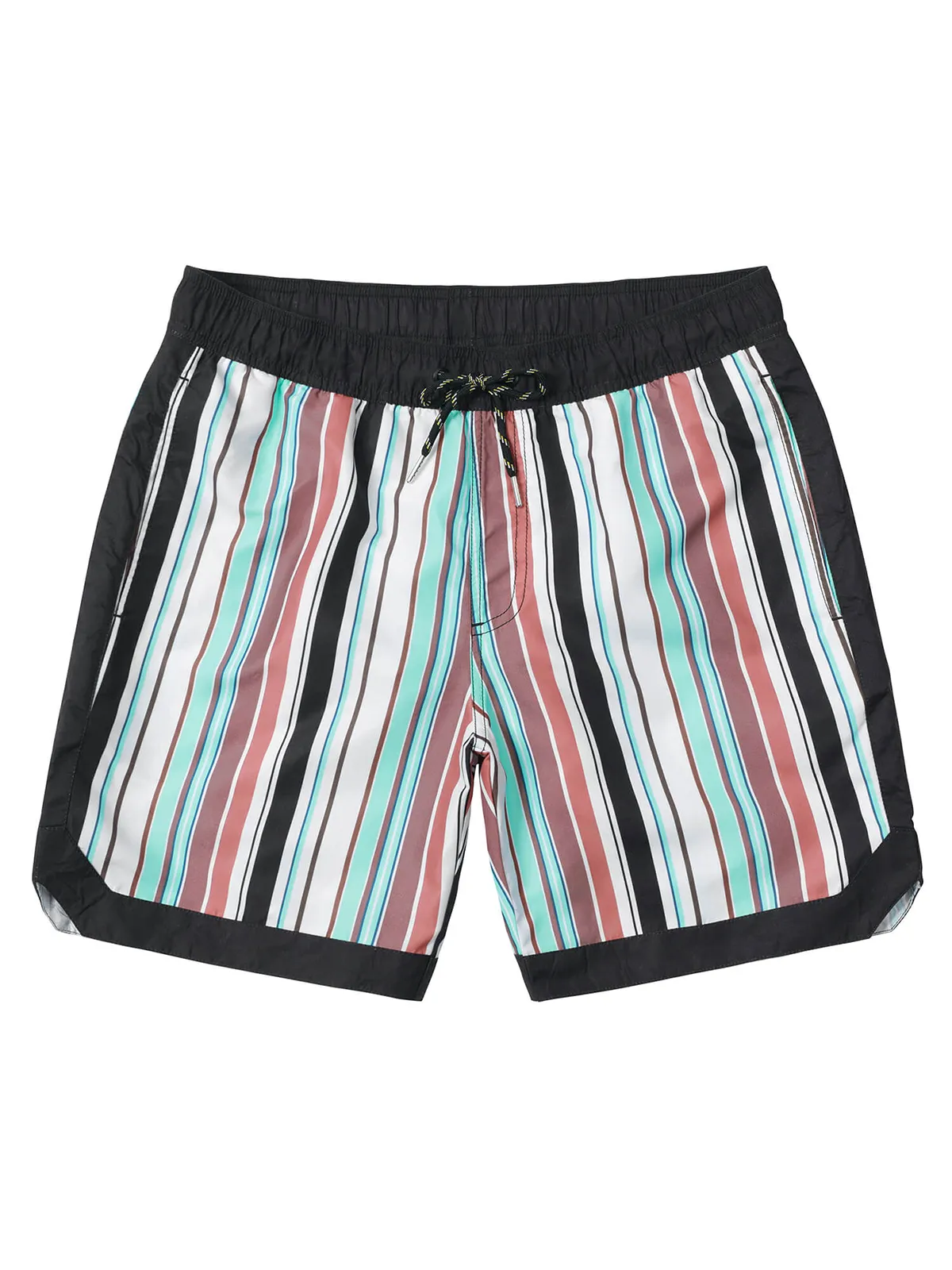Men's Casual Retro Striped Summer Quick Dry Swimming Trunks