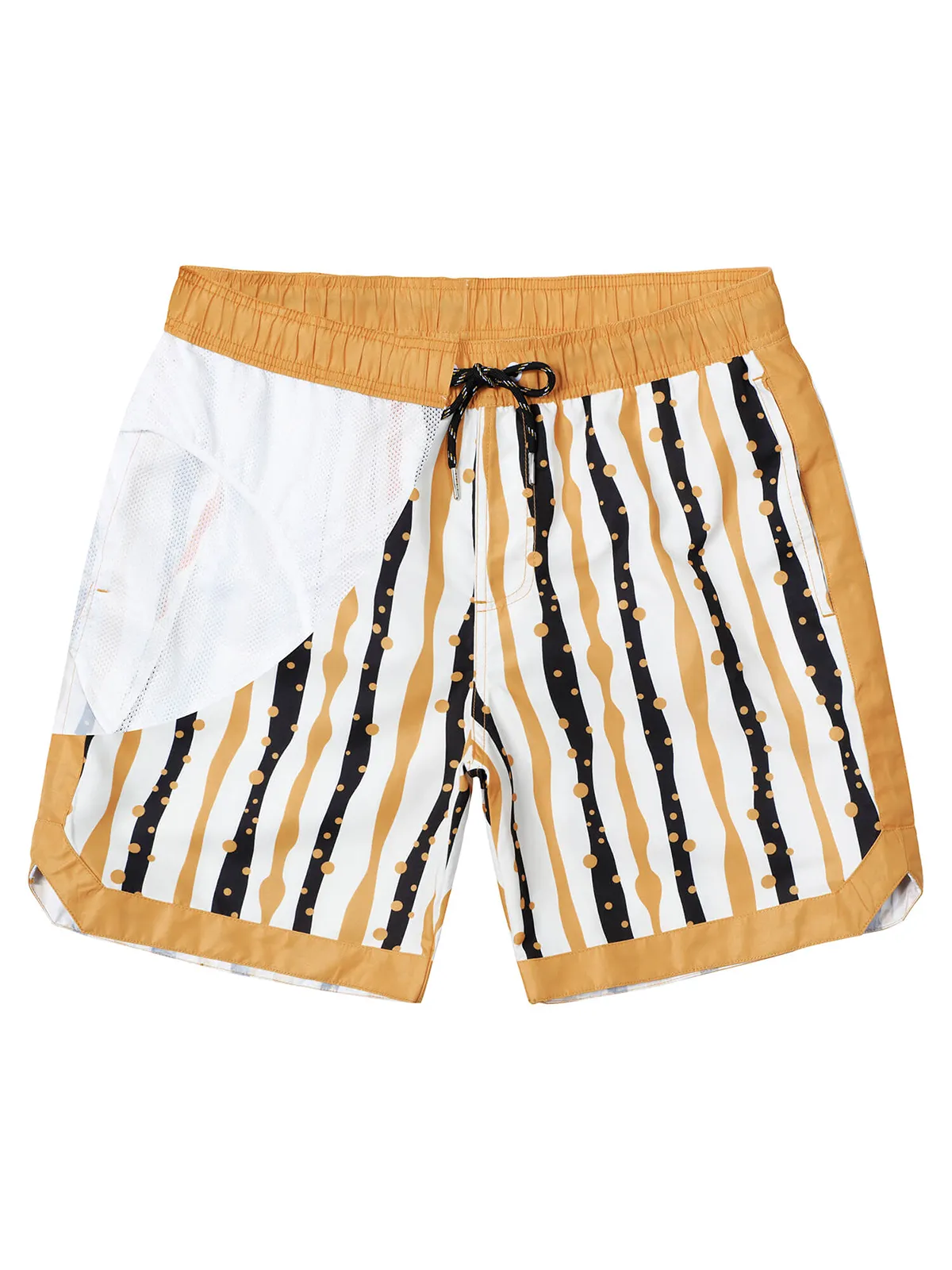 Men's Casual Retro Striped Summer Quick Dry Swimming Trunks