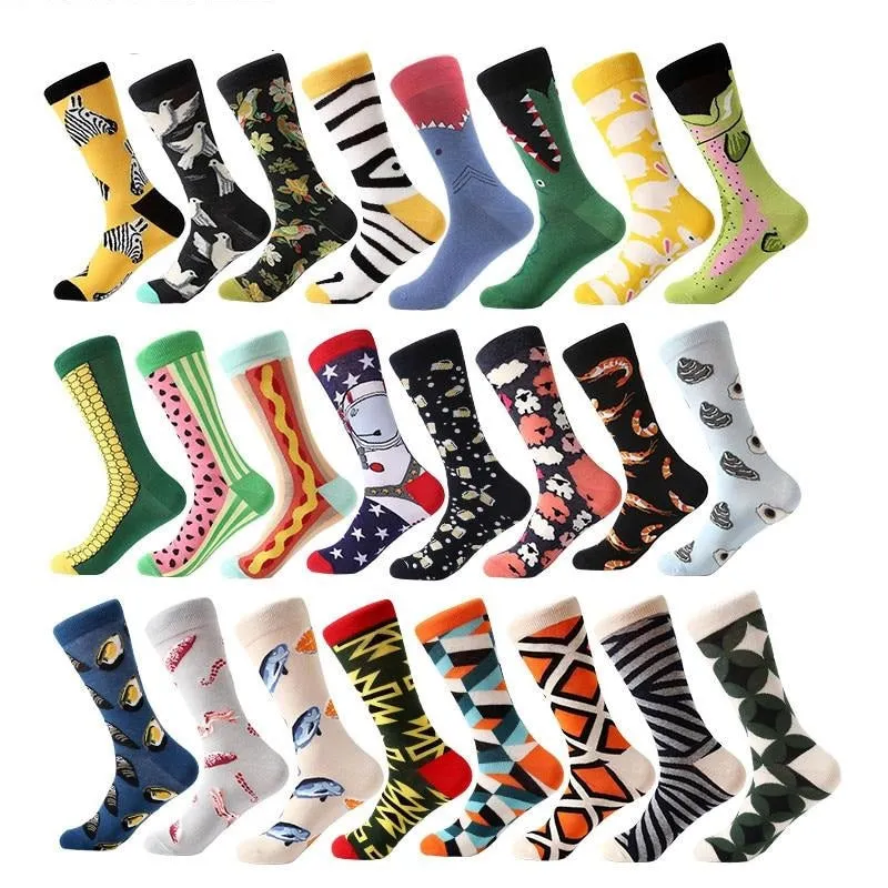 Mens cool Trippy Socks geometric pattern socks