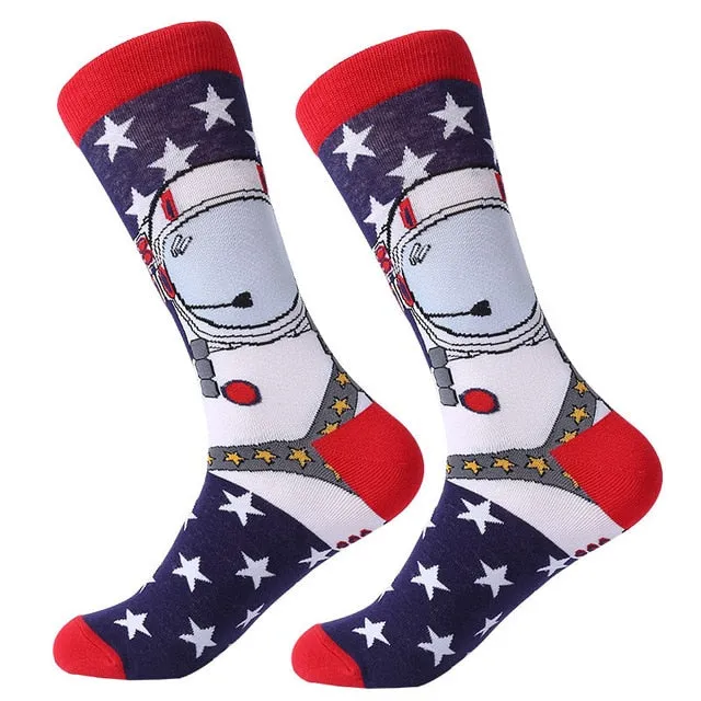 Mens cool Trippy Socks geometric pattern socks