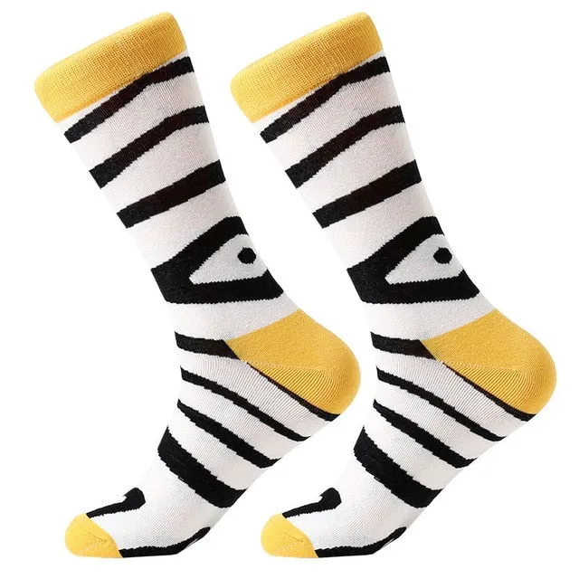Mens cool Trippy Socks geometric pattern socks