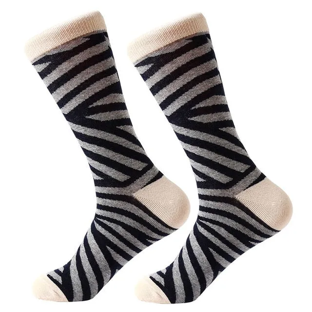 Mens cool Trippy Socks geometric pattern socks