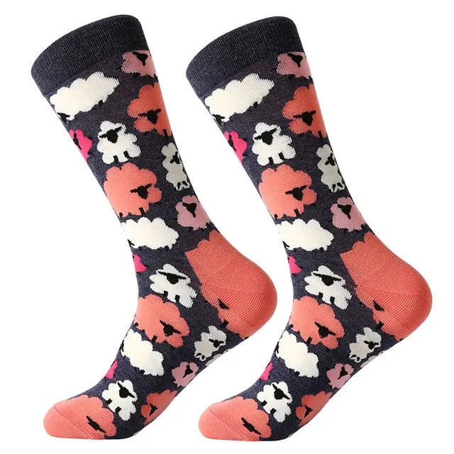 Mens cool Trippy Socks geometric pattern socks