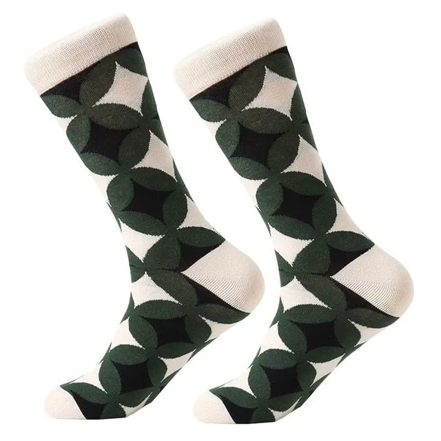 Mens cool Trippy Socks geometric pattern socks