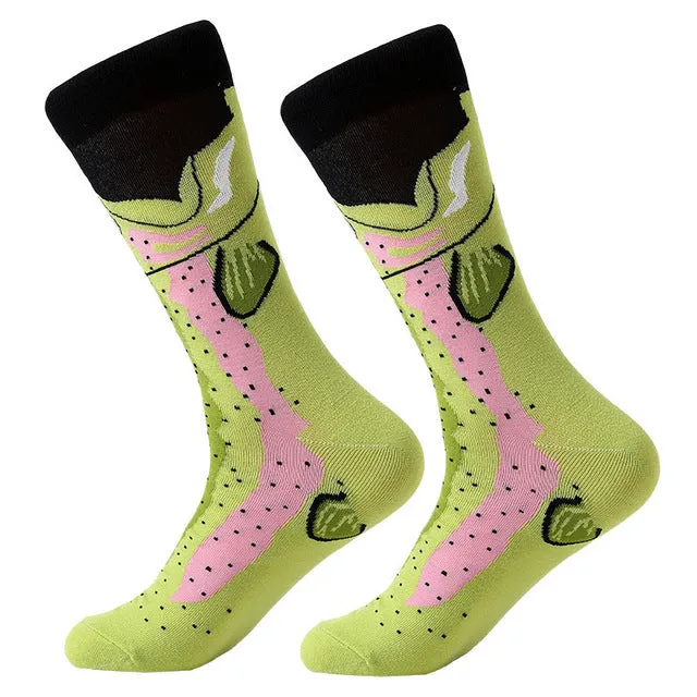 Mens cool Trippy Socks geometric pattern socks