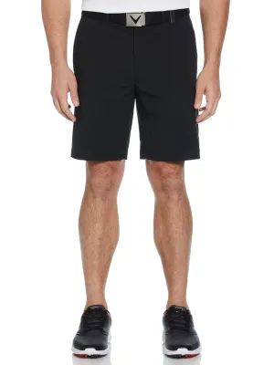Mens Flat Front Solid Cargo Short
