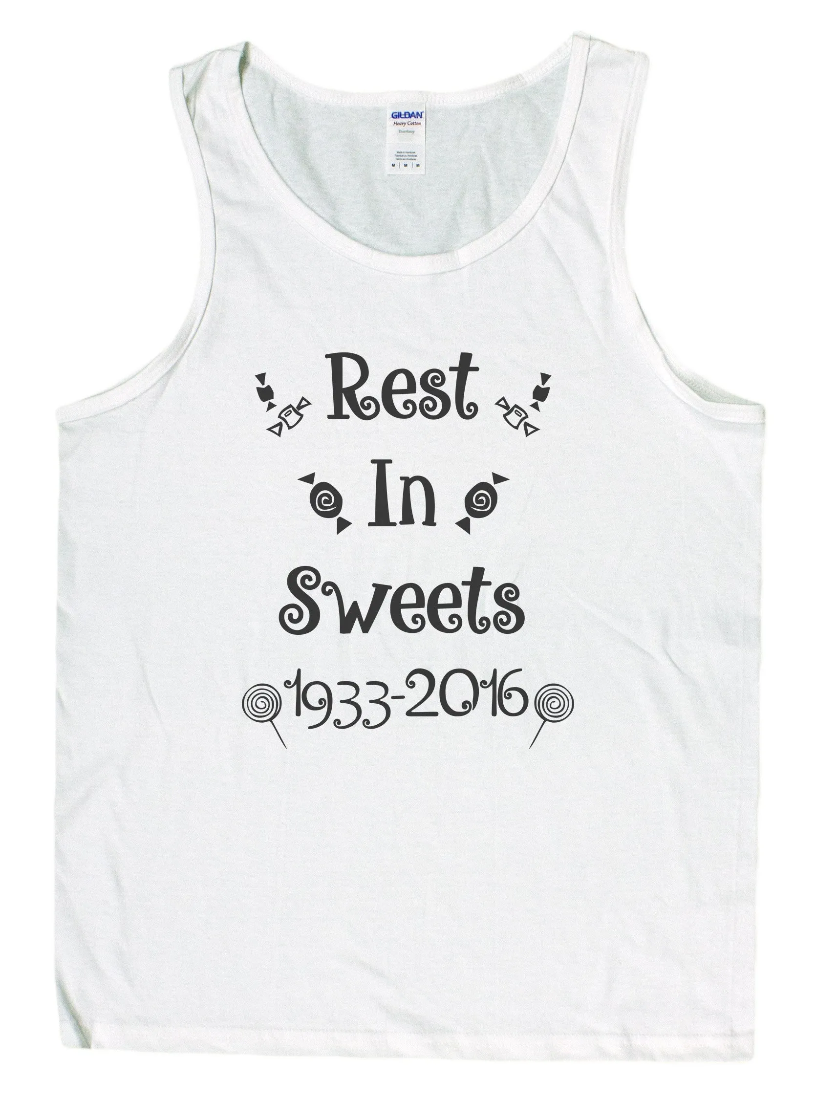 Men's Gene Wilder Tribute "Rest In Sweets" Tank Top